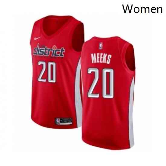 Womens Nike Washington Wizards 20 Jodie Meeks Red Swingman Jersey Earned Edition